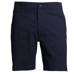 No Boundaries Men's Flat Front Shorts Frayed hem Above the knee Dark Navy NEW